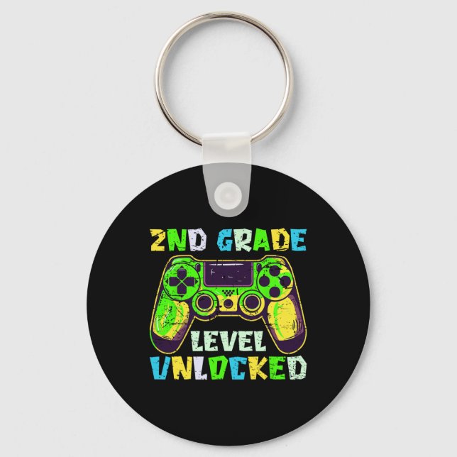 Ck To School 2nd Grade Boys Gamer First Day Second Keychain (Front)