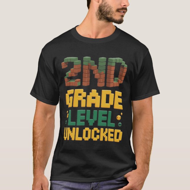 Ck To School 2nd Grade Boys Gamer First Day Second T-Shirt (Front)