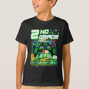 Ck To School 2nd Grade Level Unlocked Gamer First  T-Shirt