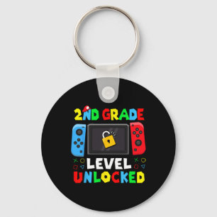 Ck To School 2nd Grade Level Unlocked Gamer Kids B Keychain