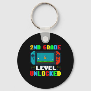 Ck To School 2nd Grade Level Unlocked Gamer Kids B Keychain