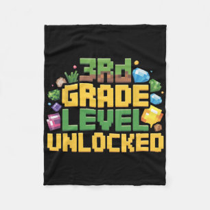 Ck To School 3rd Grade Boys Gamer First Day Of Thi Fleece Blanket