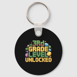 Ck To School 3rd Grade Boys Gamer First Day Of Thi Keychain