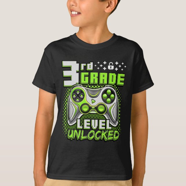 Ck To School 3rd Grade Boys Gamer First Day School T-Shirt (Front)