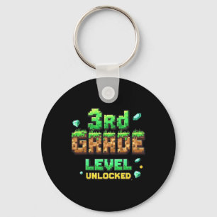 Ck To School 3rd Grade Level Unlocked Boys Gamer P Keychain