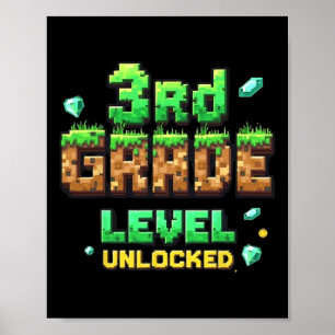 Ck To School 3rd Grade Level Unlocked Boys Gamer P Poster