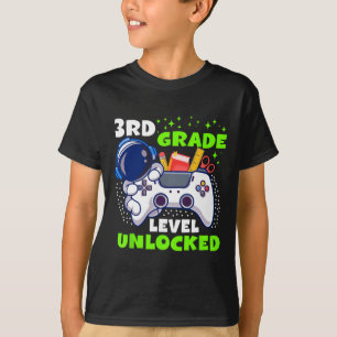 Ck To School 3rd Grade Level Unlocked Gamer Boys K T-Shirt