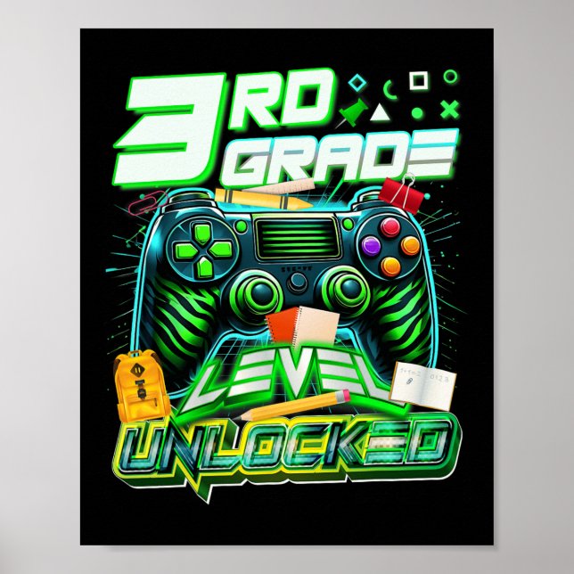 Ck To School 3rd Grade Level Unlocked Gamer First  Poster (Front)