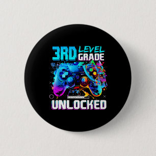 Ck To School 3rd Grade Level Unlocked Gamer Kids B 2 Inch Round Button