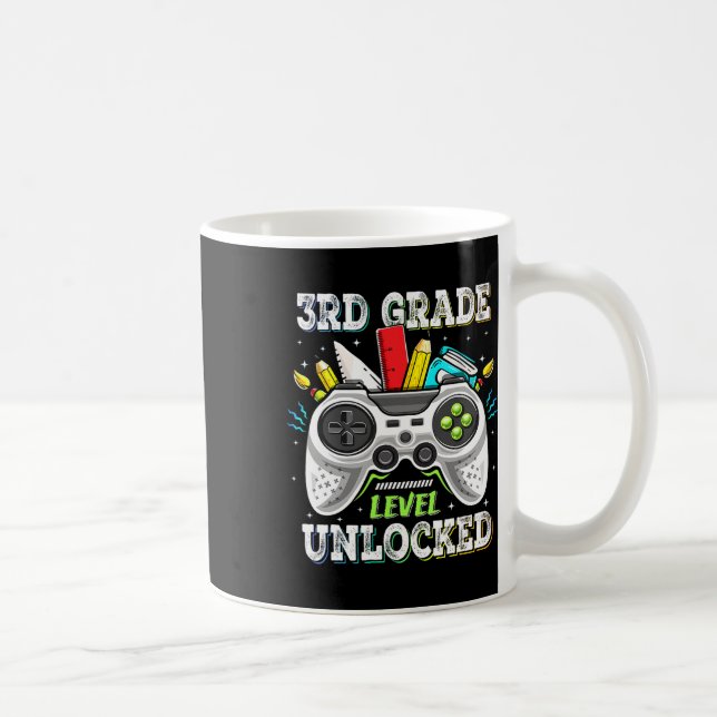 Ck To School 3rd Grade Level Unlocked Gamer Kids B Coffee Mug (Right)