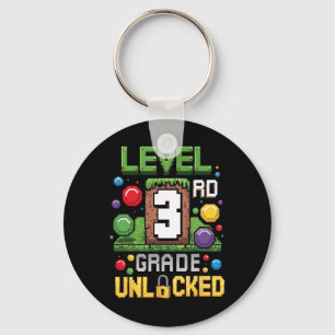 Ck To School 3rd Grade Level Unlocked Gamer Kids B Keychain