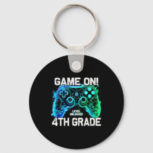 Ck To School 4th Grade Boys Gamer First Day School Keychain