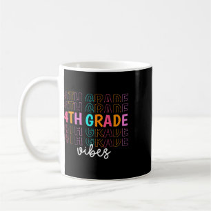 Ck To School 4th Grade Vibes Retro Teacher Student Coffee Mug