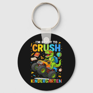 Ck To School Boy Dinosaur I'm Ready To Crush Kinde Keychain