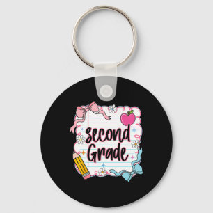 Ck To School Coquette Preppy Second Grade First Da Keychain