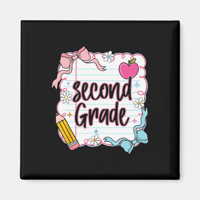 Ck To School Coquette Preppy Second Grade First Da Magnet (Front)