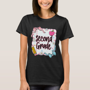 Ck To School Coquette Preppy Second Grade First Da T-Shirt