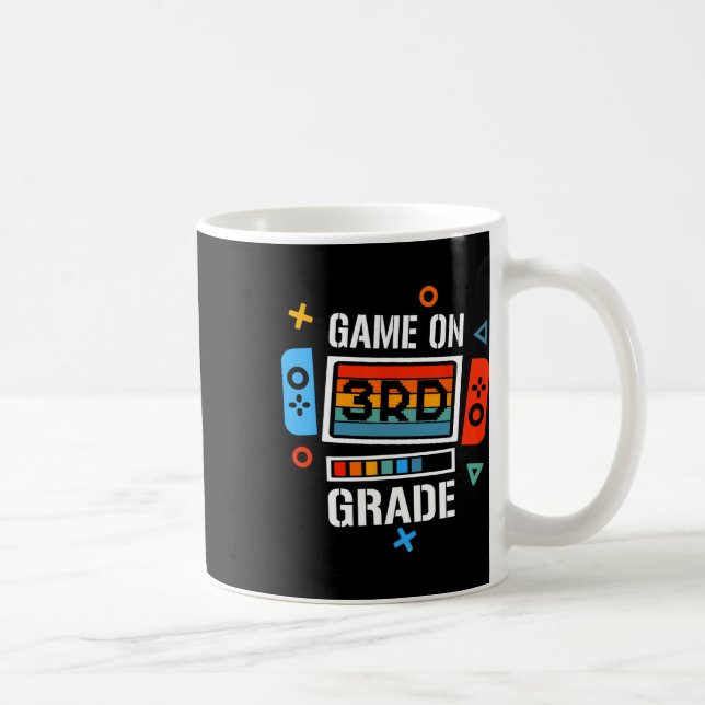 Ck To School Game On 3rd Grade Funny Gamer Kids Bo Coffee Mug (Right)