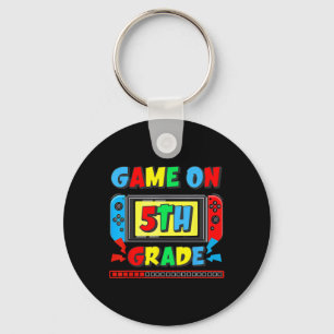 Ck To School Game On 5th Grade Funny Gamer Kids Bo Keychain