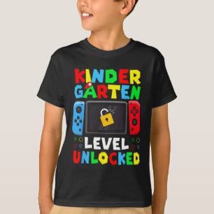 Ck To School Kindergarten Level Unlocked Gamer Kid T-Shirt
