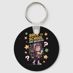 Ck To School Side Quest Accepted Gamer 1 Keychain