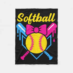 Ck To School Softll Player Ice+cream Softll Drip Fleece Blanket