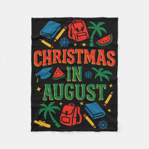 Ck To School Xmas Palm Tree Graduation Christmas I Fleece Blanket