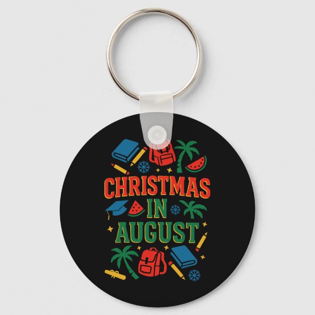 Ck To School Xmas Palm Tree Graduation Christmas I Keychain (Front)