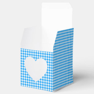 CKC-Gingham-Pastel Blue-White-PARTY FAVOR BOX,hrt Box