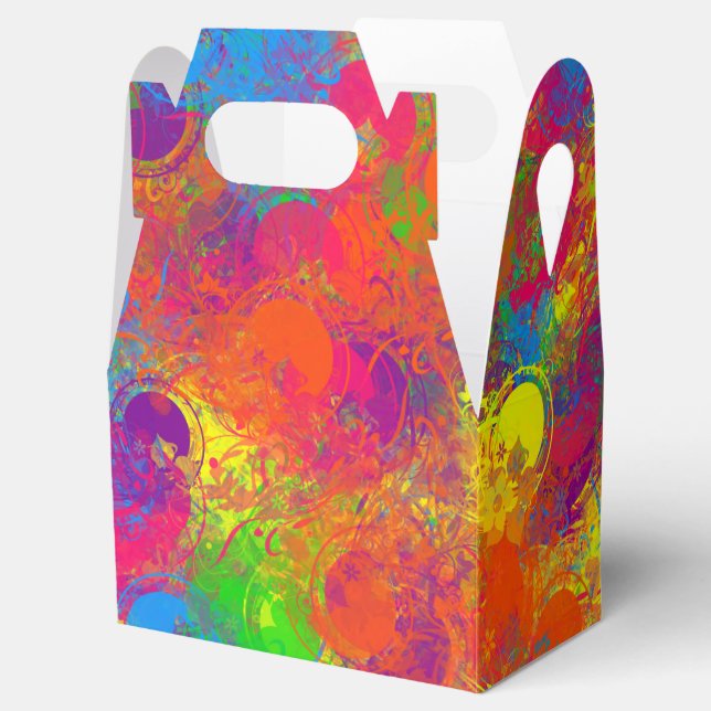 CKC-Paint Can Florals-Gable Favour Box (Opened)