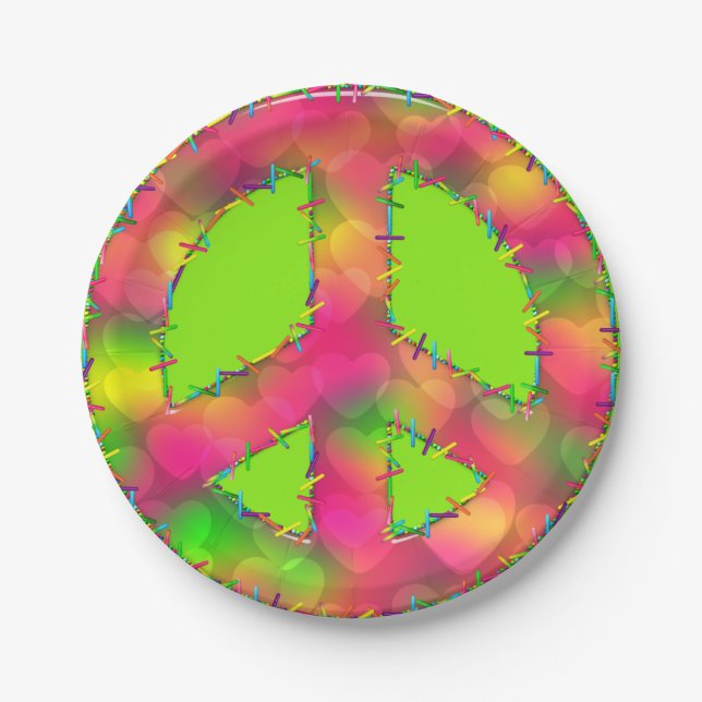 CKC, Peace Symbol 09-Paper Party Plates (Front)