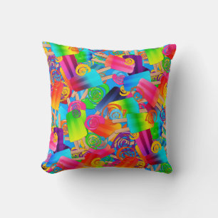 CKC Popsicle Swirls, Blue-SQ THROW PILLOW