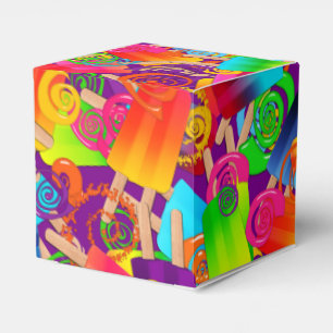 CKC Popsicle Swirls, Purple-SQUARE FAVOR BOXES