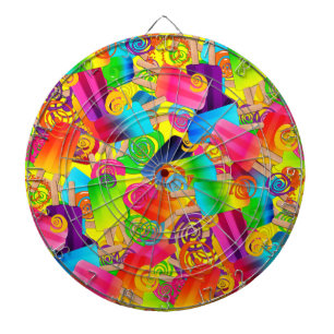 CKC Popsicle Swirls, Yellow-DARTBOARD Dartboard