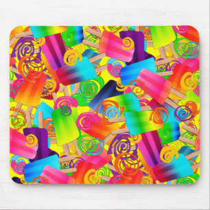 CKC Popsicle Swirls,Yellow-MOUSEPAD Mouse Pad