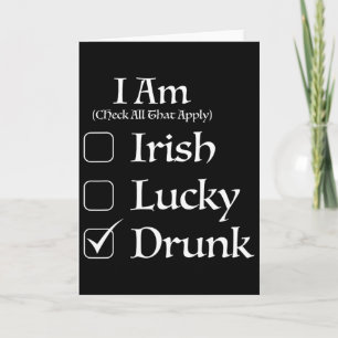 Ckeck Box St. Patricks Day Card