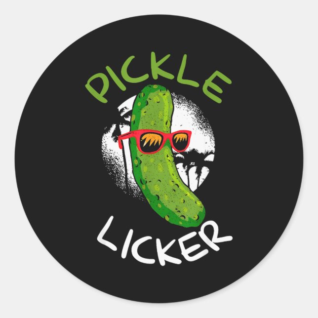 Ckle Licker Funny Cuber Daddy Joke Humorous  Classic Round Sticker (Front)