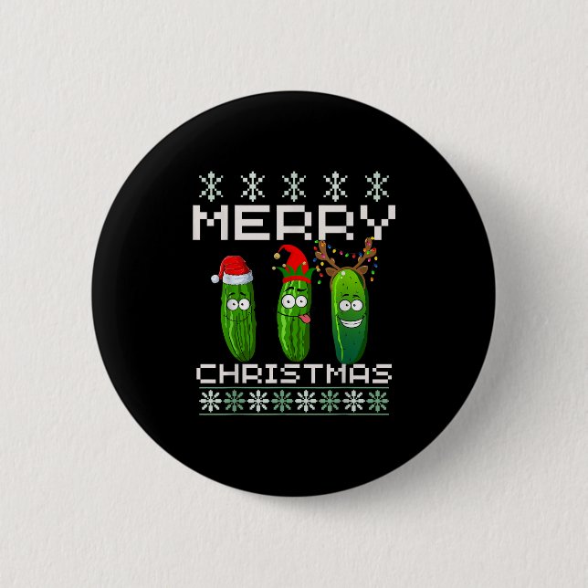 Ckle Lover Xmas Lighting Santa Ugly Ckle Christmas 2 Inch Round Button (Front)
