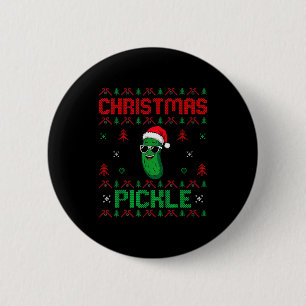 Ckle Wearing Santa Hat Xmas Party - Ugly Christmas 2 Inch Round Button