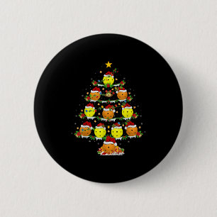 Ckleball Christmas Tree Lights Funny Srts Player X 2 Inch Round Button