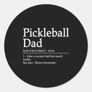 Ckleball Funny Ckleball Dad Quote Definition Fathe Classic Round Sticker