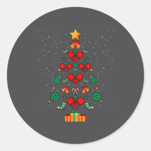 Ckleball Player Coach Christmas Tree Xmas  Classic Round Sticker