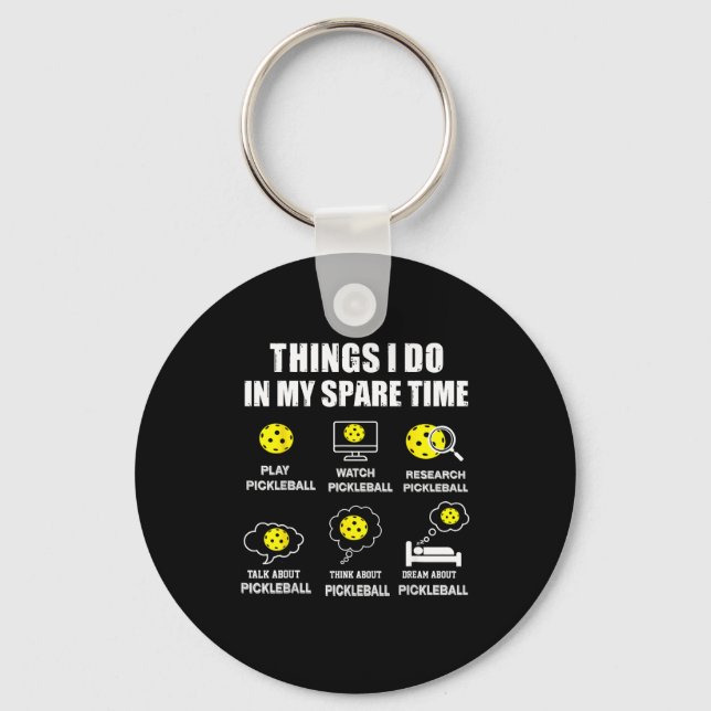 Ckleball Things I Do In My Spare Time, Funny Ckleb Keychain (Front)