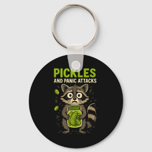 Ckles And Panic Attacks Raccoon Trash Panda Funny  Keychain