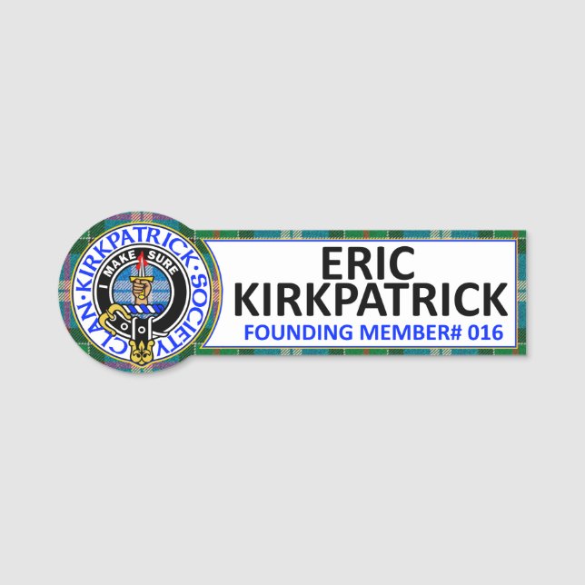 CKS NAME BADGE #016 ERIC KIRKPATRICK (Devant)