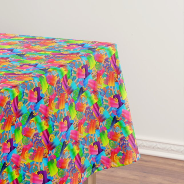 CKS-Popsicle Swirls, Blue-52x70 COTTON TABLECLOTH (In Situ)