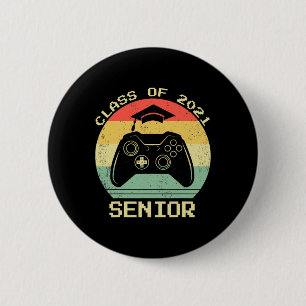 Cl Of 2021 Cute Graduation Gift Video Game Gamer 1 2 Inch Round Button