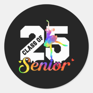 Cl Of 2025 Dance Senior 2025 Graduation Graduate Classic Round Sticker