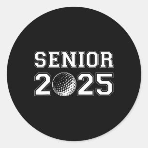 Cl Of 2025 Golf Senior Golfing Graduation Graduate Classic Round Sticker