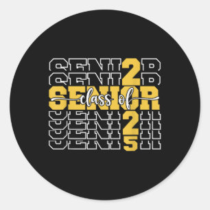 Cl Of 2025 Senior 2025 Back To School 2025 Graduat Classic Round Sticker